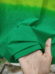 Green Embroidered(Net) Saree + Petticoat+ Blouse