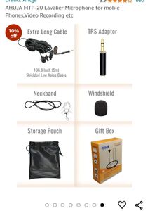 Ahuja Microphone for mobile, video recording,etc.
