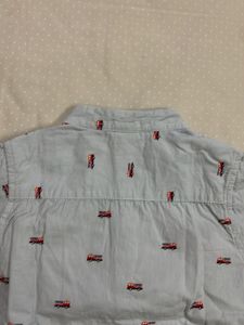 Fire Engine Print Shirt For Boys