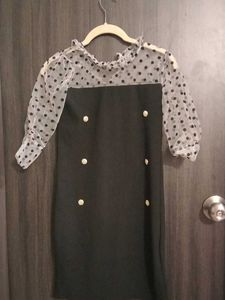 Polka Dot Sleeve Mini Dress