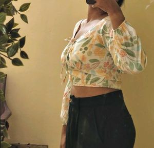 Floral Print Tie Top