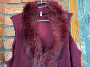 Faux Fur Trim Vest