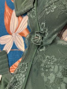 Green Padded Pushup Bra