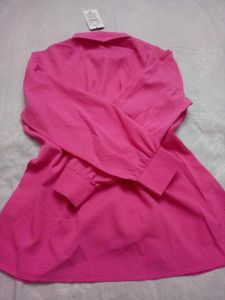 SHEIN BRAND Pink Shirt Loose Fit