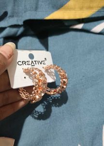 Creative Rose Gold Hoop Earrings