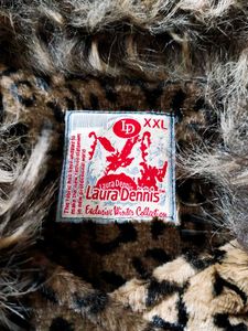 Leopard Print Faux Fur Coat