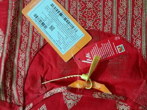 Printed Red Kurta
