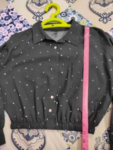 Cute Black Shirt Style Top