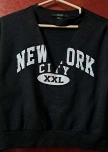 Black V Neck Sweatshirt Forever 21