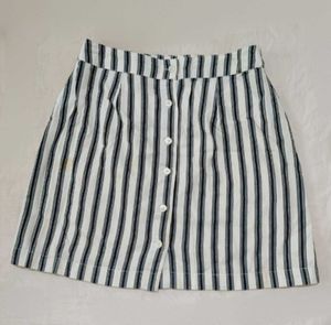 Striped A-Line Mini Skirt