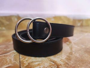 Black Double Ring Belt