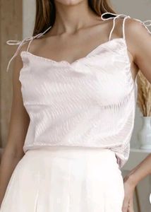 Elegant White Cami Top SHEIN