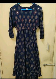 Navy Blue Festive Kurti For Special Occasions