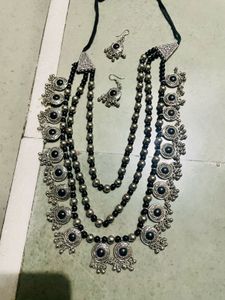 Navratri Oxidised Necklace &amp; Earring Set