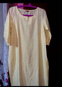 W YELLOW SHIMMER KURTA