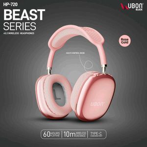 UBON HP-720 Beast Series Rose Gold Headphones