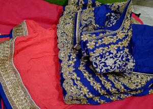 Mystic Navy Embroidery Choli For Women