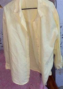 Yellow Casual Shirt Medium Size