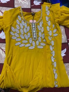 Elegant Yellow Saree Style Suit
