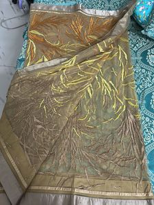 Embroidered Net Saree For party Outlook
