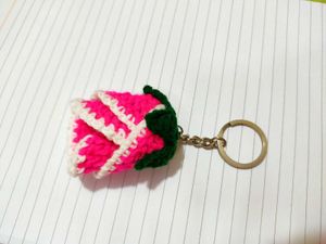 Crochet Flower Keychain