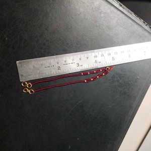 22k Pure 4+4=8 Gold Moti Handmade Kaan Chain 1pair