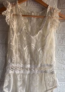 Lace Detail sheer Barbie core bodysuit