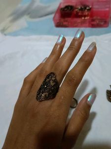 Fancy Oxidised Rings With FREE BUTTERFLY BRACELET