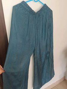 plazo for women peacock blue colour