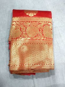 Red Banarasi Silk Saree