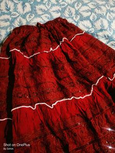 Maroon Long Skirt