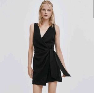 Zara Soft Surplice Wrap Dress Tortoise Shell O