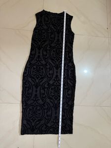 Shein Mock Neck All Over Print Dress