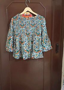 White Multicoloured Top