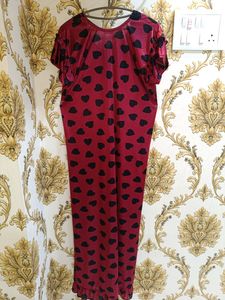 Honeymoon Night Gown - Satin Red