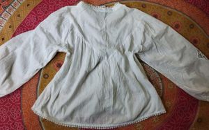 Lace Detail Peasant Top