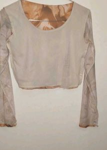 Trendy Marble Print Crop Top