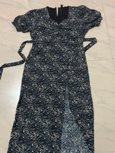 Floral Print Midi slit Dress