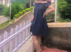 Off Shoulder Navy Dress