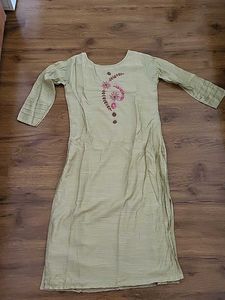 Silk Light Pista Green Kurti
