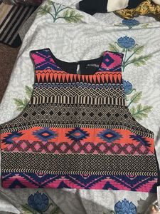 Patterned Sleeveless Top