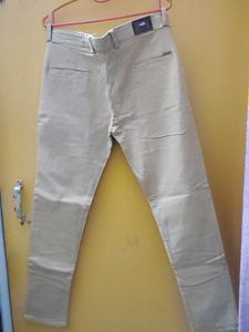 Beige Slim Fit Trousers