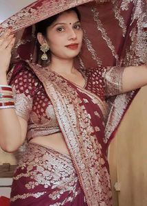 Elegant wine &amp; Gold Saree stitching blouse 34 ch