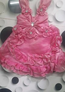 Pink Flower Girl Dress