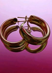 Bold &amp; Elegant Chunky Gold Hoop Earrings🎀✨️