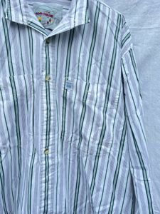 Shirt White and green strips