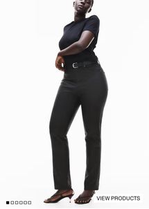 H&amp;M  Black Coated Jeans