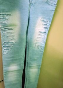Denim Shirt +denim Ripped jeans