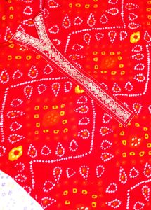New Red Kurta Set With Free Sare