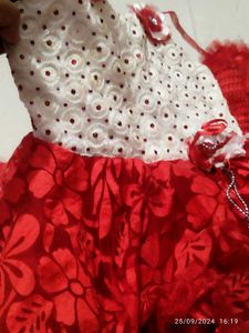 Red Nd White Frock